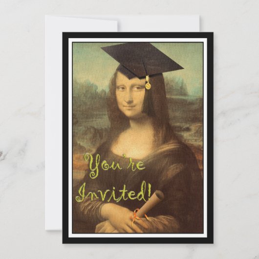 Mona Lisa Abschluss Grad Cap Ankündigung (Vorderseite)