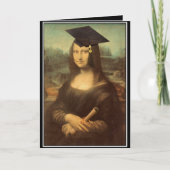 Mona Lisa Abschluss Grad Cap Karte (Vorderseite)