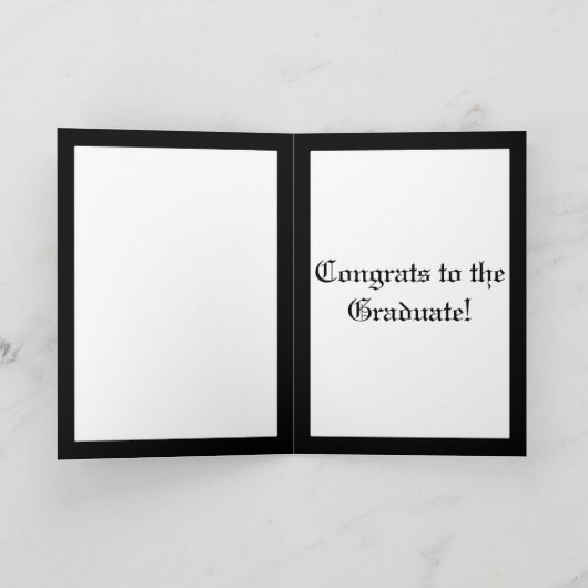 Mona Lisa Abschluss Grad Cap Karte (Innenseite)