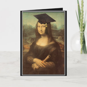 Mona Lisa Abschluss Grad Cap Karte