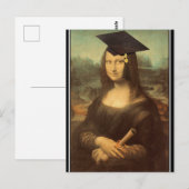 Mona Lisa Abschluss Grad Cap Postkarte (Vorne/Hinten)