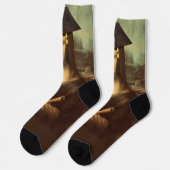 Mona Lisa Abschluss Grad Cap Socken (Linkes Detail)