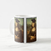 Mona Lisa Abschluss-Graduiertenmütze Kaffeetasse (Vorderseite Links)