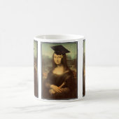 Mona Lisa Abschluss-Graduiertenmütze Kaffeetasse (Mittel)