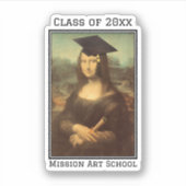 Mona Lisa Abschluss Sticker (Vorderseite)