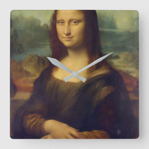 Mona Lisa Acryl Quadratische Wanduhr