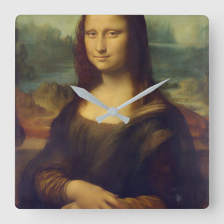 Mona Lisa Acryl Quadratische Wanduhr