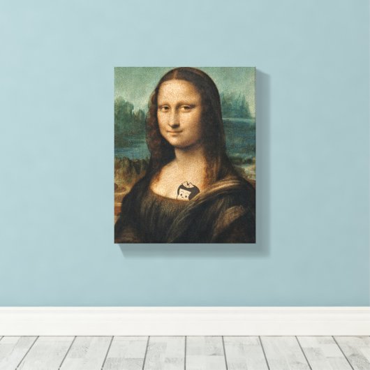 Mona Lisa, aktualisierte Leinwand Print (Insitu (Holzboden))