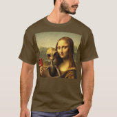 Mona Lisa Alien Selfie - Funny Renaisance T - Shir T-Shirt (Vorderseite)