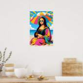 Mona Lisa am Strand Pop Art Poster (Küche)