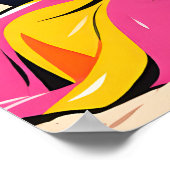 Mona Lisa am Strand Pop Art Poster (Ecke)