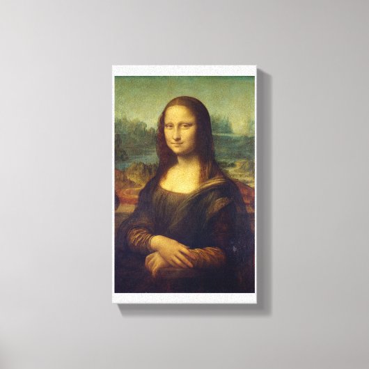 Mona Lisa-An-Werk von Leonardo De Vinci Leinwanddruck (Vorderseite)