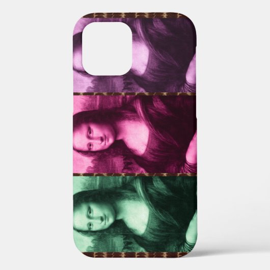 Mona Lisa Animal Print Green Pink Lila Case-Mate iPhone Hülle (Rückseite)