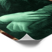 Mona Lisa Animal Print Green Pink Lila Poster (Ecke)