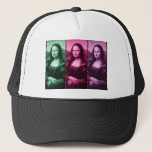 Mona Lisa Animal Print Green Pink Lila Truckerkappe