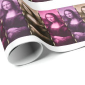 Mona Lisa Animal Print Lila Pink Chocolate Geschenkpapier (Rolleneckpunkt)