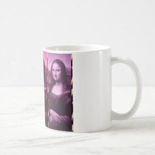 Mona Lisa Animal Print Lila Pink Chocolate Kaffeetasse