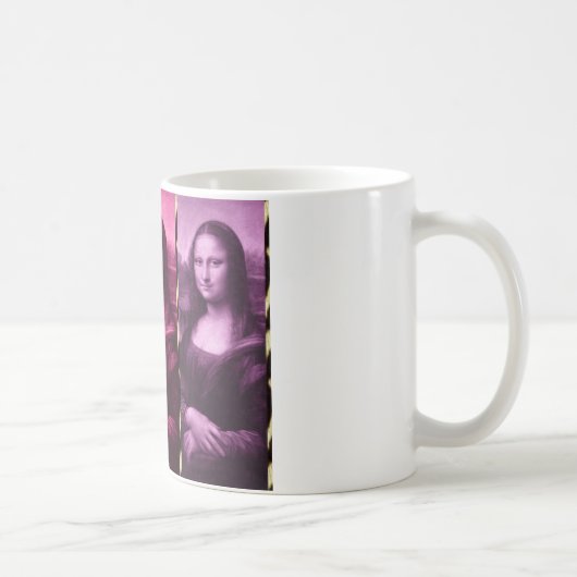Mona Lisa Animal Print Lila Pink Chocolate Kaffeetasse (Rechts)