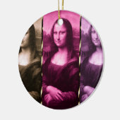 Mona Lisa Animal Print Lila Pink Chocolate Keramik Ornament (Links)