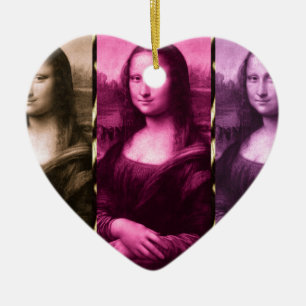 Mona Lisa Animal Print Lila Pink Chocolate Keramikornament