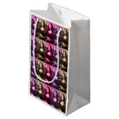Mona Lisa Animal Print Lila Pink Chocolate Kleine Geschenktüte (Vorderseite Schrägansicht)