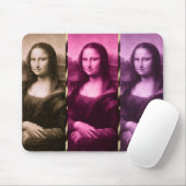 Mona Lisa Animal Print Lila Pink Chocolate Mousepad (Mit Mouse)