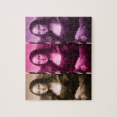 Mona Lisa Animal Print Lila Pink Chocolate Puzzle (Vertikal)
