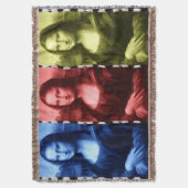 Mona Lisa Animal Print Primary Colors Decke (Vorderseite Vertikal)