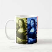 Mona Lisa Animal Print Primary Colors Kaffeetasse (Links)