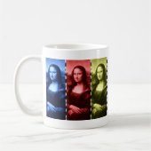 Mona Lisa Animal Print Primary Colors Kaffeetasse (Links)