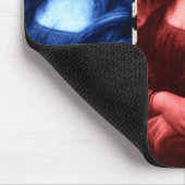 Mona Lisa Animal Print Primary Colors Mousepad (Ecke)