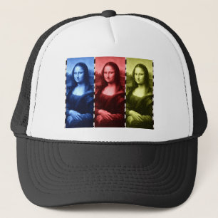 Mona Lisa Animal Print Primary Colors Truckerkappe