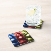 Mona Lisa Animal Print Primary Colors Untersetzer (Rechte Seite)