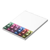 Mona Lisa Animal Print Rainbow Notizblock (Rotiert)
