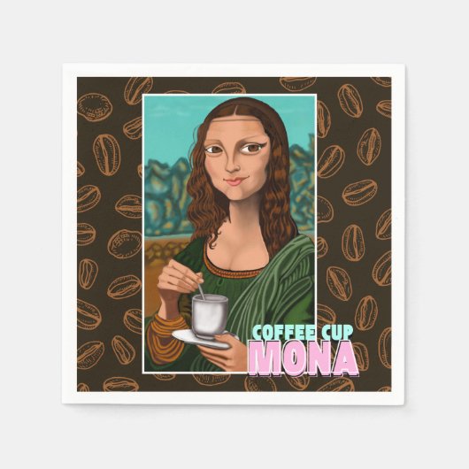 Mona Lisa Art Coffee Edition Serviette (Vorderseite)