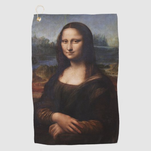 Mona Lisa & Art Golf Handtuch/Leonardo da Vinci Golfhandtuch (Vorderseite)