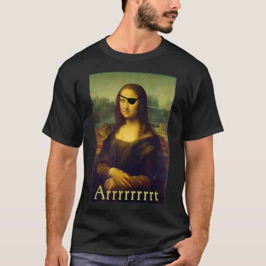 Mona Lisa Art Pirate T-Shirt (Vorderseite)