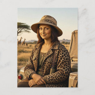 Mona Lisa auf Wildlife Safari Postkarte