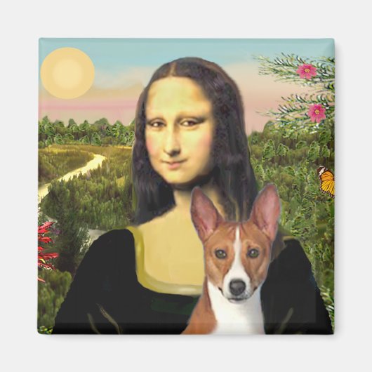 Mona Lisa - Basenji 1 Magnet (Vorne)