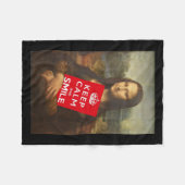 Mona Lisa Behalte Calm und lächelt Fleecedecke (Vorderseite (Horizontal))