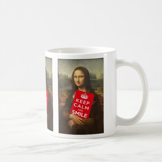 Mona Lisa Behielt Ruhe und Lächeln Kaffeetasse (Rechts)