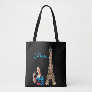 MONA LISA BEIM SELFIE-MACHEN SURREALISTISCHES PARI TASCHE