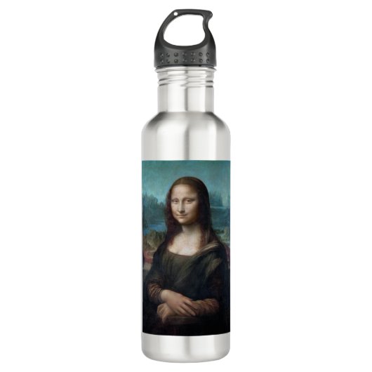 Mona Lisa Berühmte Visuelle Künste Leonardo da Vin Edelstahlflasche (Vorderseite)