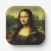 Mona Lisa, berühmtes Bild, Pappteller (Vorderseite)