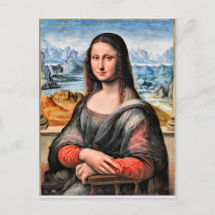 Mona Lisa, berühmtes Bild von Leonardo da Vinci Feiertagspostkarte