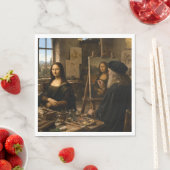 Mona Lisa besucht Leonardo Da Vincis Studio Nr. 2 Serviette (Beispiel)