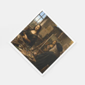 Mona Lisa besucht Leonardo Da Vincis Studio Nr. 2 Serviette (Ecke)