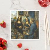 Mona Lisa besucht Vincent van Goghs Studio Serviette (Beispiel)
