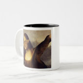 Mona Lisa Betupfen Zweifarbige Tasse (Vorderseite Links)