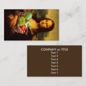 Mona Lisa bevorzugt gesunde Lebensmittel Visitenkarte (Vorne/Hinten)
